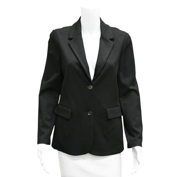Rosetta Getty Stretch Knit Two Button Blazer Size Medium Black Womens - Picture 1 of 4